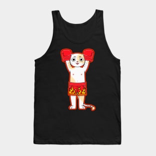 Cat boxer red Tank Top